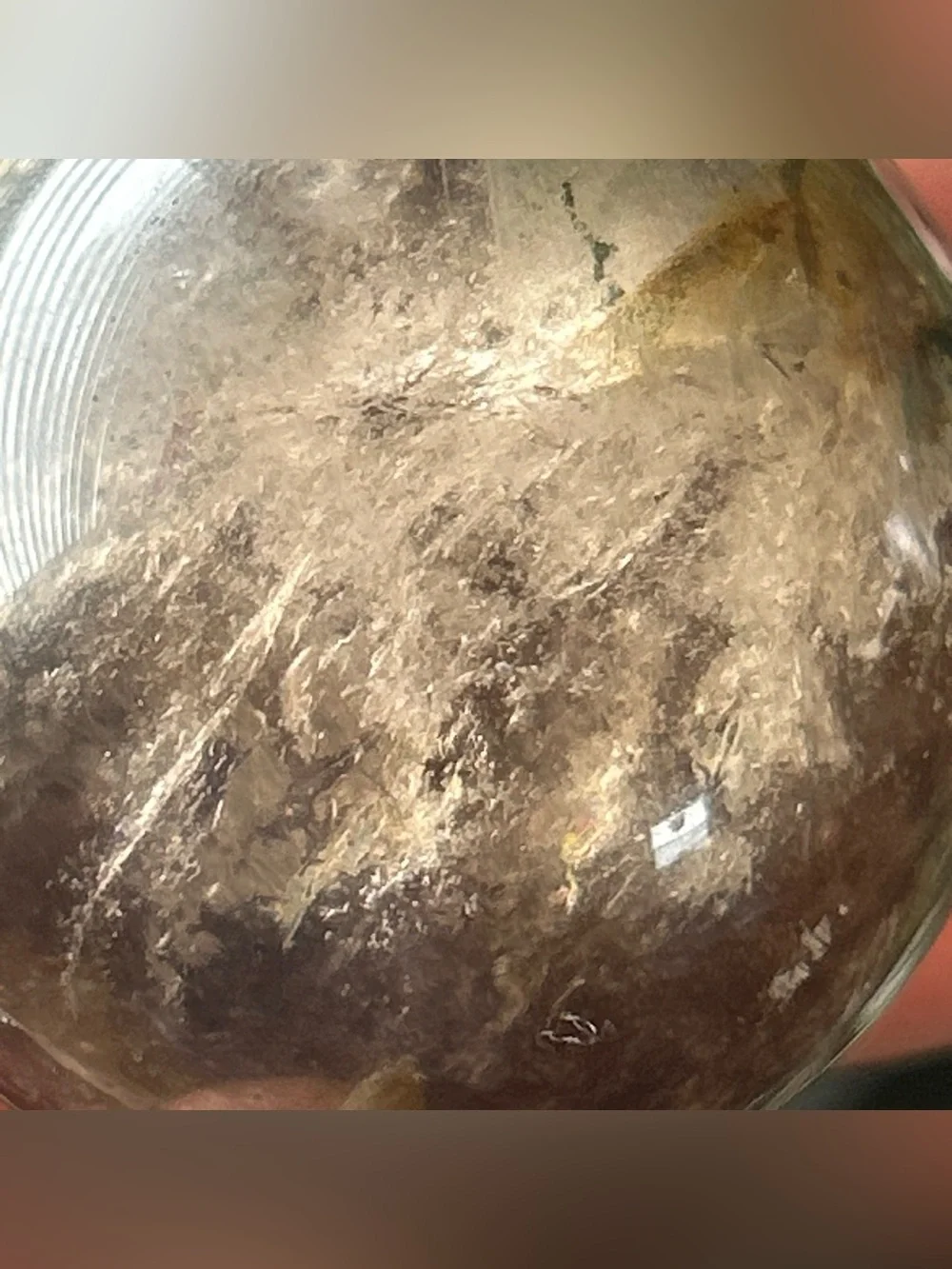 Smoky quartz sphere with natural inclusions 32mm